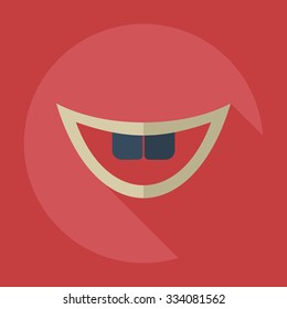 Flat modern design with shadow icons lips