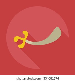 Flat modern design with shadow icons sword
