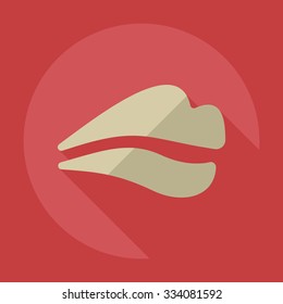 Flat modern design with shadow icons lips