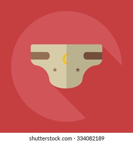 Flat modern design with shadow icons diapers