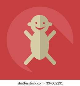 Flat modern design with shadow icons toys