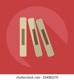 Flat modern design with shadow icons books