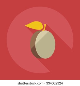 Flat modern design with shadow icons peach
