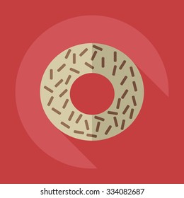Flat modern design with shadow icons cake