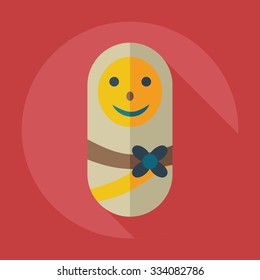 Flat modern design with shadow icons children