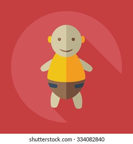 Flat modern design with shadow icons children