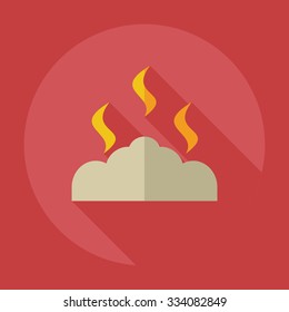 Flat modern design with shadow icons coals