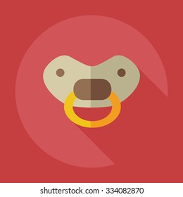 Flat modern design with shadow icons soother