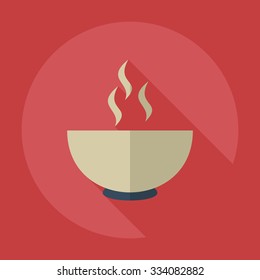 Flat modern design with shadow icons steak