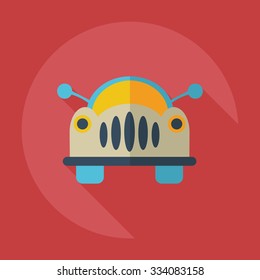 Flat modern design with shadow icons car
