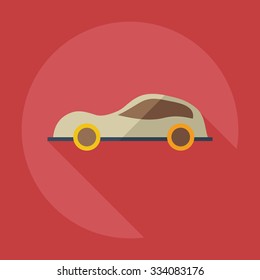 Flat modern design with shadow icons car