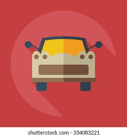 Flat modern design with shadow icons car