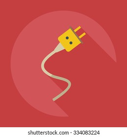 Flat modern design with shadow icons plug
