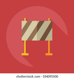 Flat modern design with shadow icons warning 