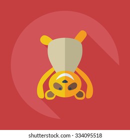 Flat modern design with shadow icons panda athlete