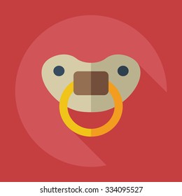 Flat modern design with shadow icons soother
