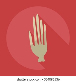 Flat modern design with shadow icons manicure