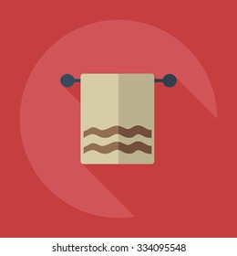 Flat modern design with shadow icons towel