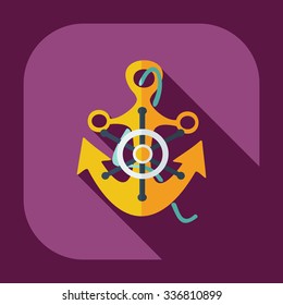 Flat modern design with shadow icons anchor