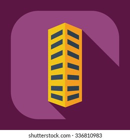 Flat modern design with shadow icons building