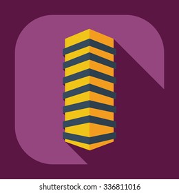 Flat modern design with shadow icons building
