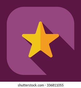 Flat modern design with shadow icons star