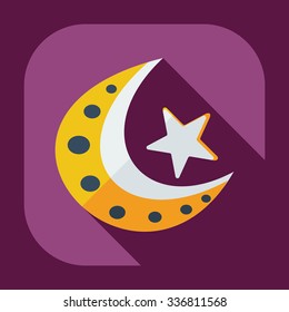 Flat modern design with shadow icons islam
