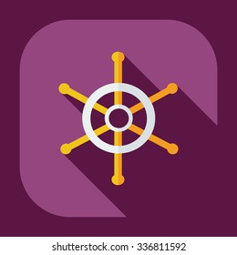 Flat modern design with shadow icons wheel