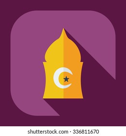 Flat modern design with shadow icons mosque