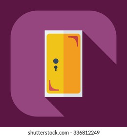 Flat modern design with shadow icons door