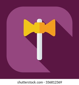 Flat modern design with shadow icons axe