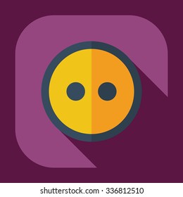 Flat modern design with shadow icons button