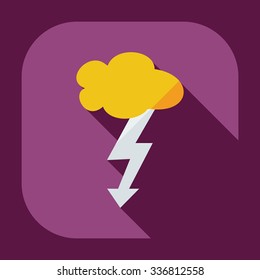 Flat modern design with shadow icons warning 