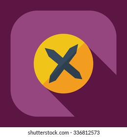 Flat modern design with shadow icons screw