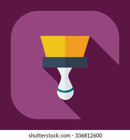 Flat modern design with shadow icons construction trowel
