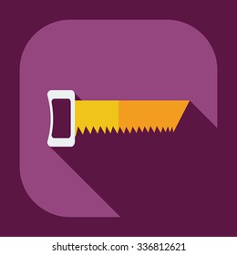 Flat modern design with shadow icons saw