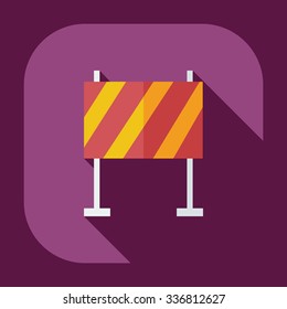 Flat modern design with shadow icons warning 