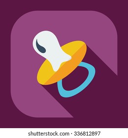 Flat modern design with shadow icons soother