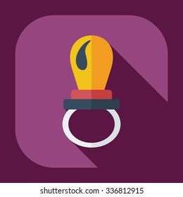 Flat modern design with shadow icons soother