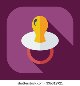Flat modern design with shadow icons soother