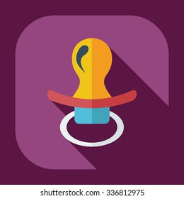 Flat modern design with shadow icons soother