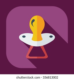 Flat modern design with shadow icons soother