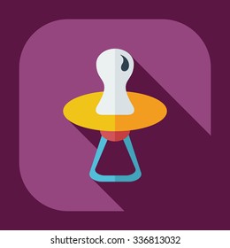 Flat modern design with shadow icons soother