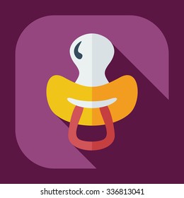 Flat modern design with shadow icons soother