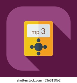 Flat modern design with shadow icons mp3