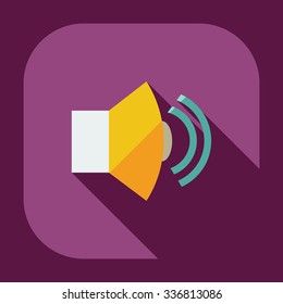 Flat modern design with shadow icons sound