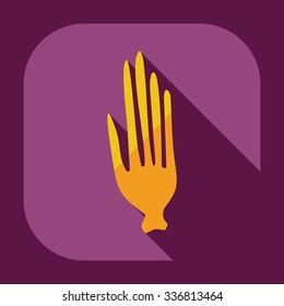 Flat modern design with shadow icons manicure