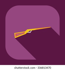 Flat modern design with shadow icons sword