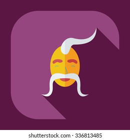 Flat modern design with shadow icons Kozak