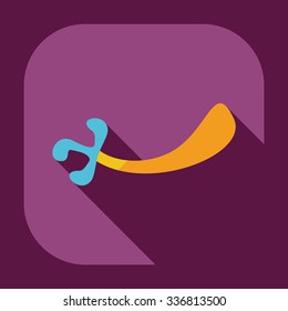 Flat modern design with shadow icons sword
